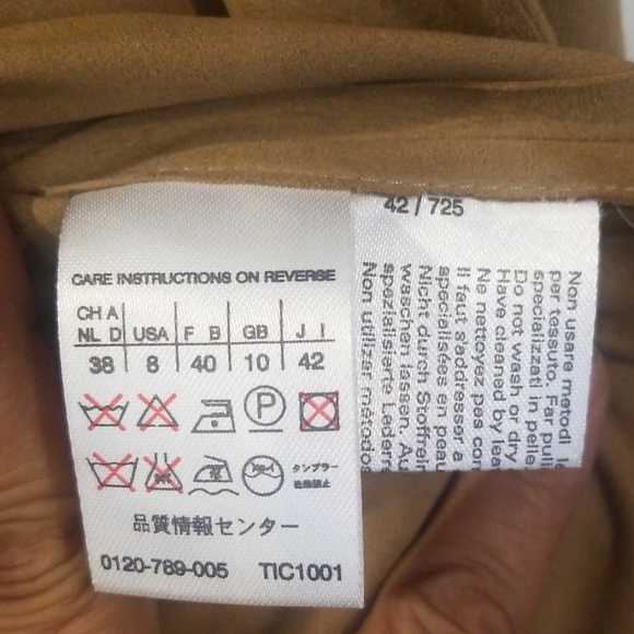 MaxMara Faux suede jacket size 42/ 10 - Picture 3 of 4
